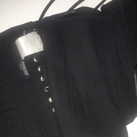 NWOT Vintage Goth Black Corset Size 26 - Picture 7 of 7